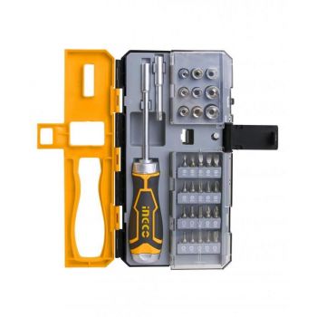 Screwdriver Bit Set - 33 Pcs Grey and Yellow